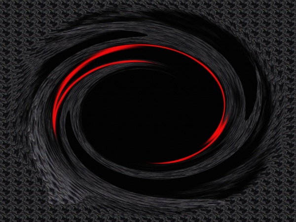 schwarzes Loch mit rotem Rand