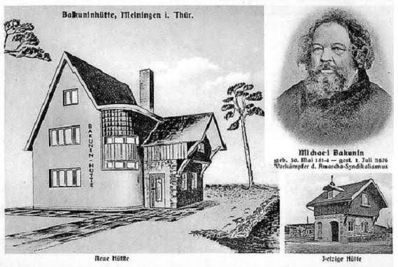 Bakunin-Hütte Meiningen historische Postkarte
