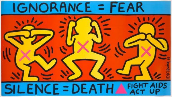 ignorance=fear Keith Haring zu act up